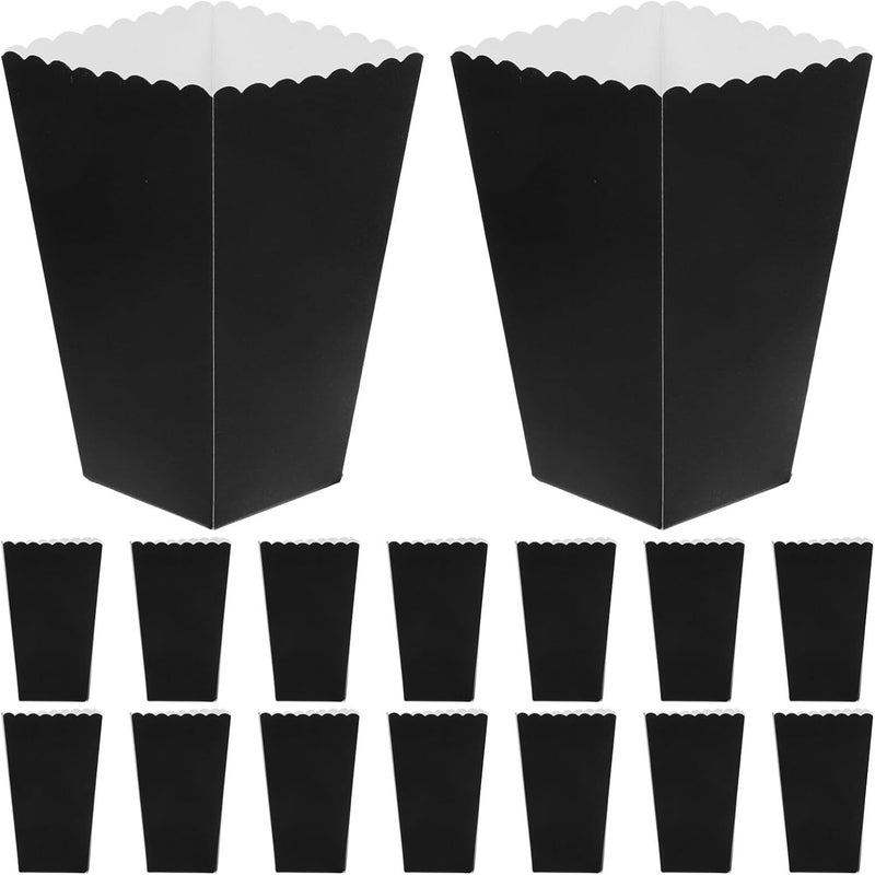 Black Kichvoe 24pcs Popcorn Boxes for Parties French Fries Snacks - Image 1