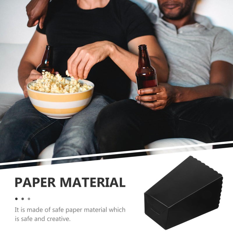Black Kichvoe 24pcs Popcorn Boxes for Parties French Fries Snacks - Image 4