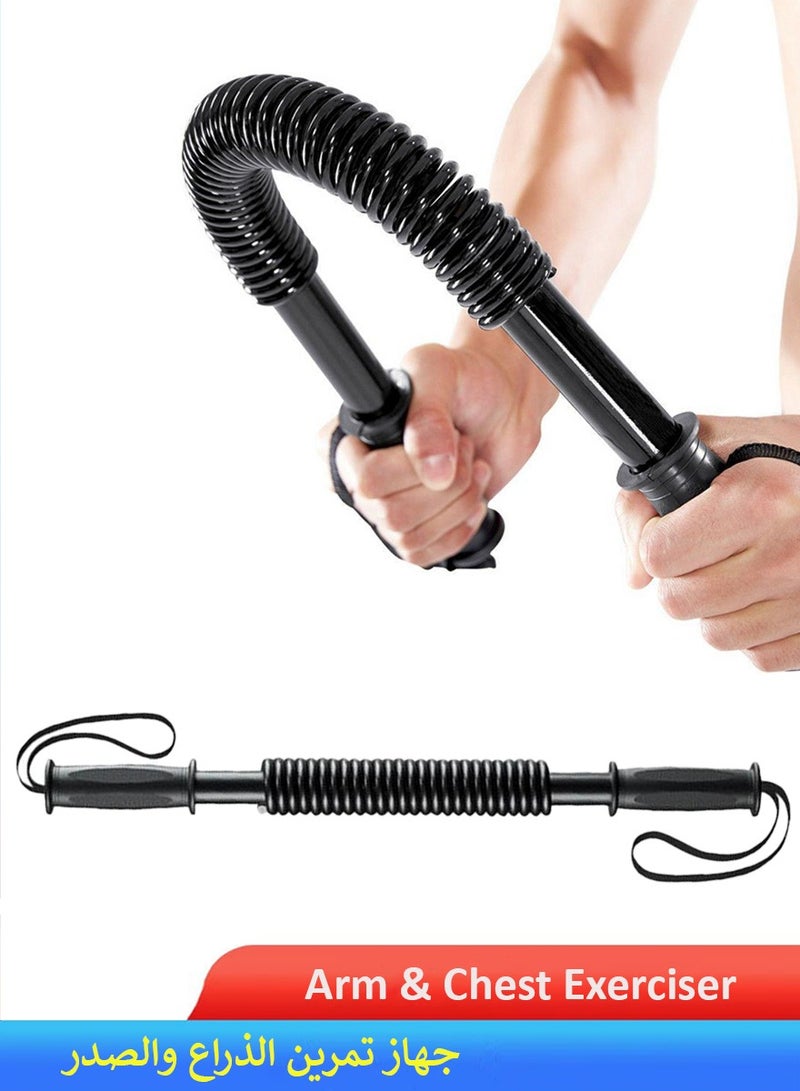 قطوب جهاز تمرين لتقوية الصدر والذراعين - معدات اللياقة البدنية لتمارين الصدر والذراعين والكتفين الفعالة - باور تويستر بار تمرين المعدات الرياضية محمول للجيم المنزلي - Image 1