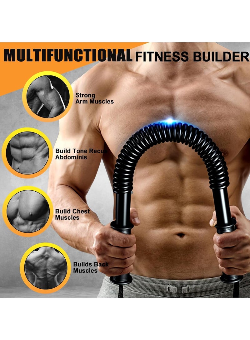 قطوب جهاز تمرين لتقوية الصدر والذراعين - معدات اللياقة البدنية لتمارين الصدر والذراعين والكتفين الفعالة - باور تويستر بار تمرين المعدات الرياضية محمول للجيم المنزلي - Image 2