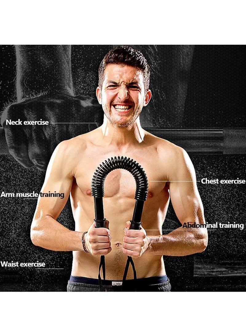 قطوب جهاز تمرين لتقوية الصدر والذراعين - معدات اللياقة البدنية لتمارين الصدر والذراعين والكتفين الفعالة - باور تويستر بار تمرين المعدات الرياضية محمول للجيم المنزلي - Image 4