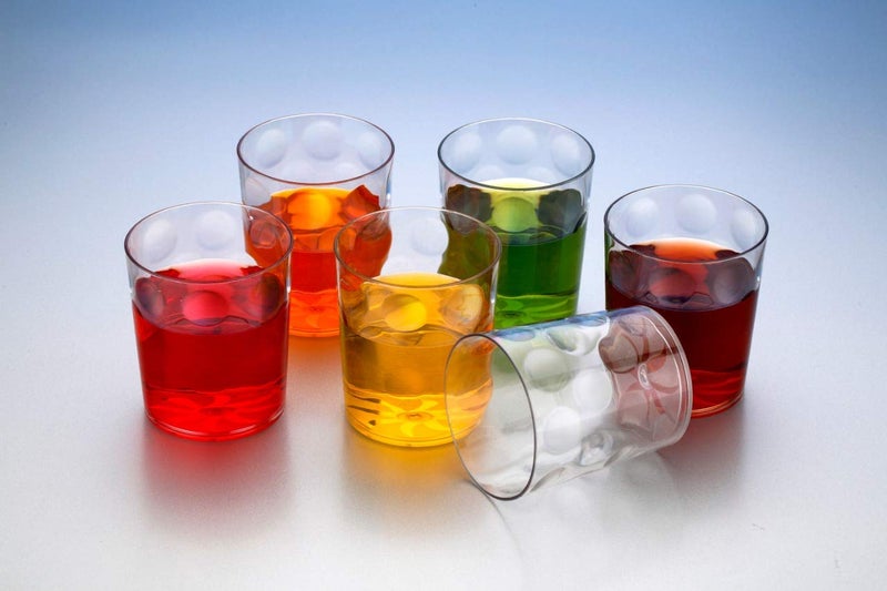 UNLOCK 6 Pcs Plastic Diamond Design Unbreakable Stylish Transparent Water GlassJuice GlassBeer GlassWine Glass Plastic Glass Set 6 Pcs 300 ml - Image 5