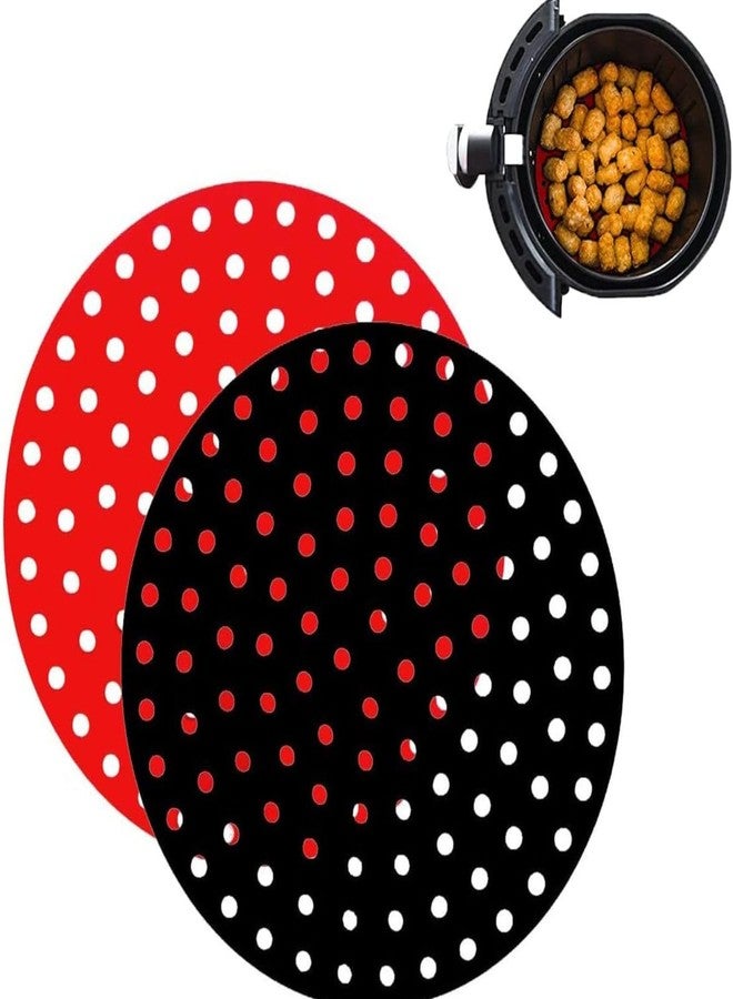 Trifecta Round Silicone Air Fryer Liner, Easy Clean Air Accessories, Non Stick, Oil-Free Fryer Liner, Parchment Replacement Liners Mat Mixing, Basket, Flexible (Random, Pack of 2) - Image 3