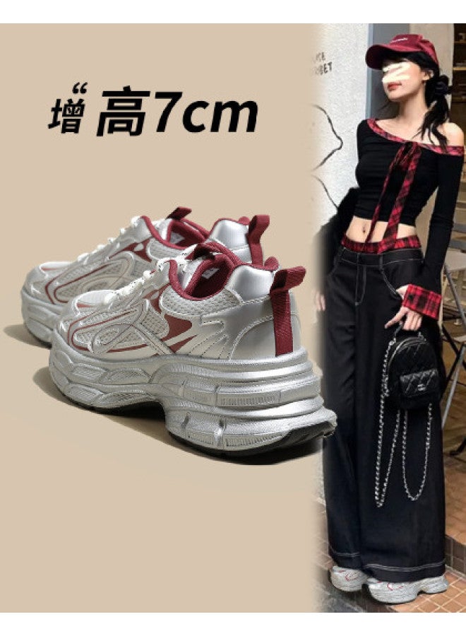 SAFIYA Saturday's Dad Shoes For Women 2025 New Spring/autumn Versatile Casual Sneakers Platform Height-increasing Shoes Women's Shoes - Image 1