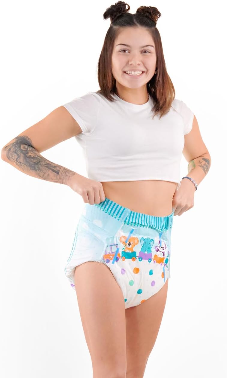 Rearz Critter Caboose Brief Adult Printed Diapers 12 Pack 11000ml Medium - Image 2