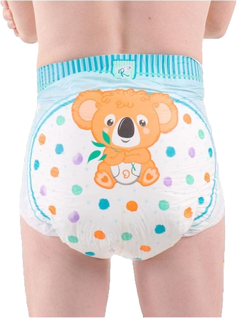 Rearz Critter Caboose Brief Adult Printed Diapers 12 Pack 11000ml Medium - Image 1