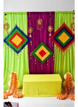SELLPLUS Sellplus Backdrop Setup for Mehndi Marrige Pooja ganpatiAll FestivalsHouse Hold FunctionsHaldi Function Any Traditional Ceremonies Set 16  - Image 1