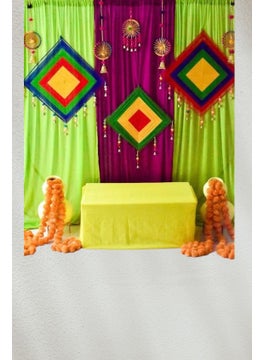SELLPLUS Sellplus Backdrop Setup for Mehndi Marrige Pooja ganpatiAll FestivalsHouse Hold FunctionsHaldi Function Any Traditional Ceremonies Set 16  - Image 2