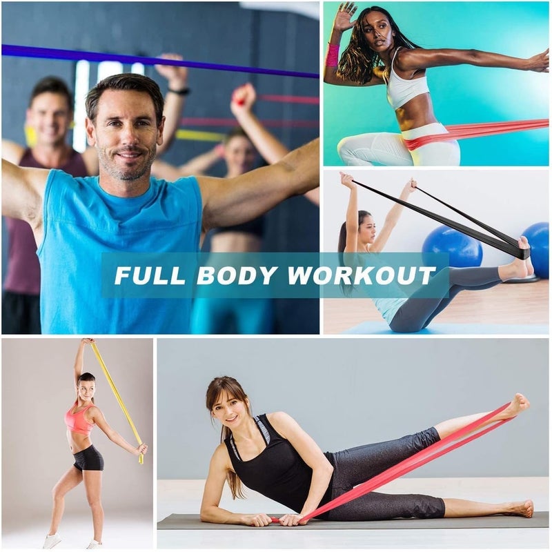 SportQ Exercise Latex Resistance Bands Set Resistance Bands for Physical Therapy Strength Training Fitness Ballet Yoga - Image 3