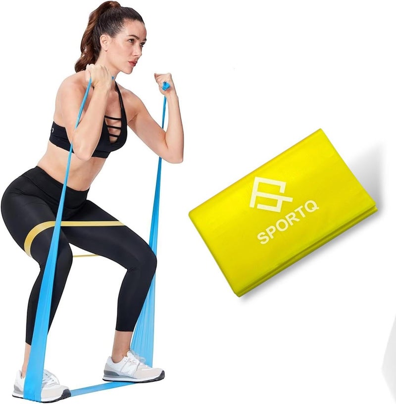 SportQ Exercise Latex Resistance Bands Set Resistance Bands for Physical Therapy Strength Training Fitness Ballet Yoga - Image 1