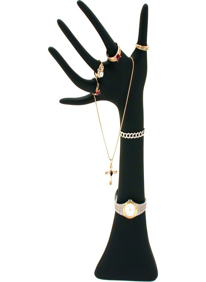 FindingKing Large Black Mannequin Hand Necklace Chain Ring Jewelry Showcase Display - Image 1
