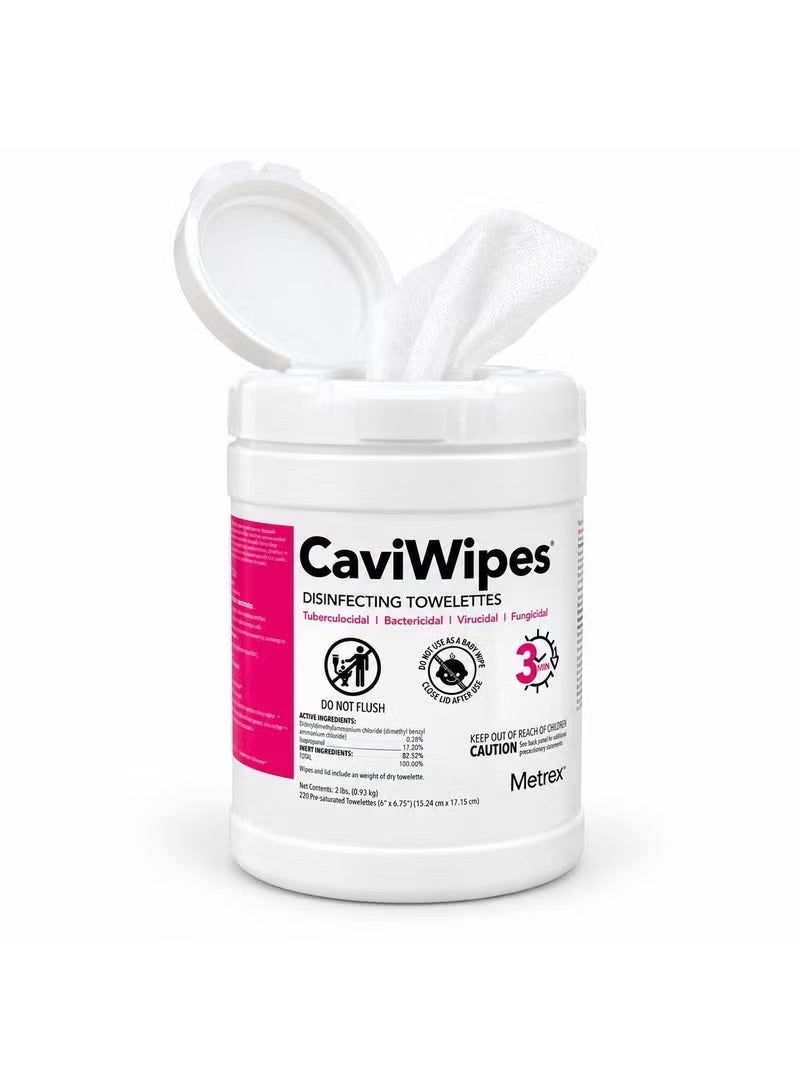 Metrex CaviWipes Disinfecting Wipes, 220 Towelettes/Canister - Image 1
