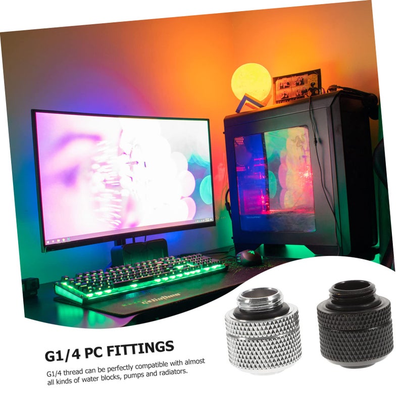 2 Pcs Compression Fittings For PC Water Cooling Connectors Easy To Install - Image 4