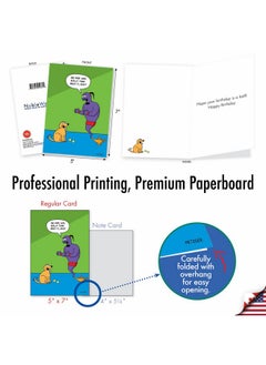 NobleWorks - 1 Funny Animal Card For Birthdays - Pet Cat And Dog Humor, Birthday Notecard With Envelope - Dog Wishes C3673Bdg  - Image 3