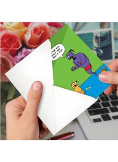 NobleWorks - 1 Funny Animal Card For Birthdays - Pet Cat And Dog Humor, Birthday Notecard With Envelope - Dog Wishes C3673Bdg  - Image 4