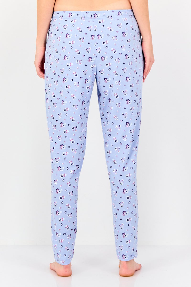 Zivame x Rosaline Women 2 Pieces All Over Print Drawstring Pajamas, Multicolor - Image 5