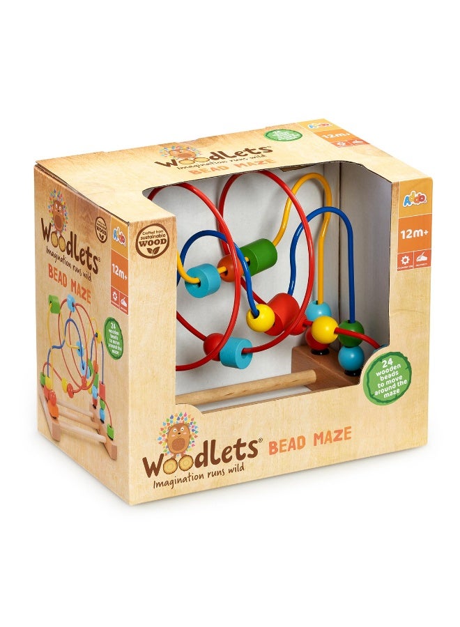 Addo Woodlets Wooden Bead Maze | Educational Toy | Preschool Toy | Wooden Toy for Toddlers  | Interactive Toy | Early Learning Toy | Helps with Motor Skill Development | Perfect Gift for Baby and Toddler - Image 3