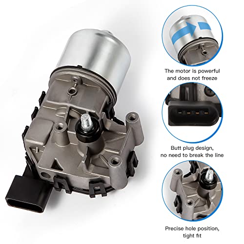 E-Vniko Windshield Wiper Motor Compatible with Volkswagen Jetta 2011 to 2018 Replace Front Wiper Motor 6R1955119A 5C6-955-113A 5C6-955-121A 5C7-955-113A 5C7-955-113D - Image 3