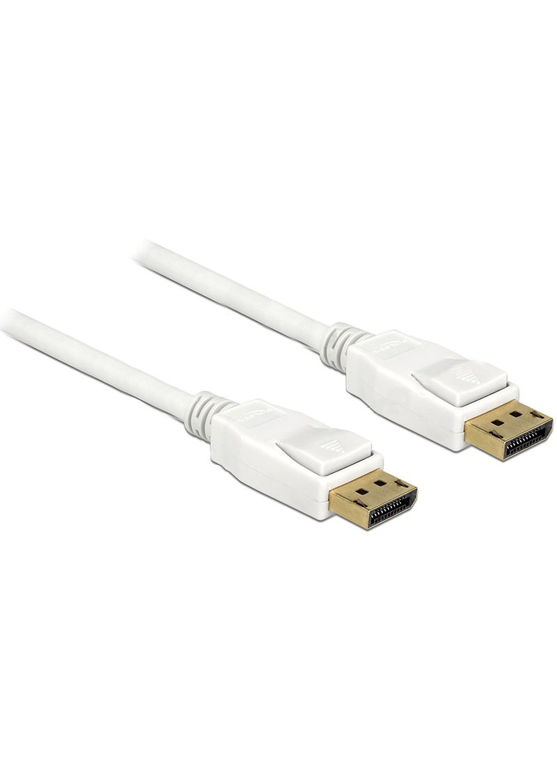 Generic Display Port DP Male to Male Cable , a digital audio/video interconnect, intended to be used primarily between a computer and a display monitor, or a home-theater system, White 