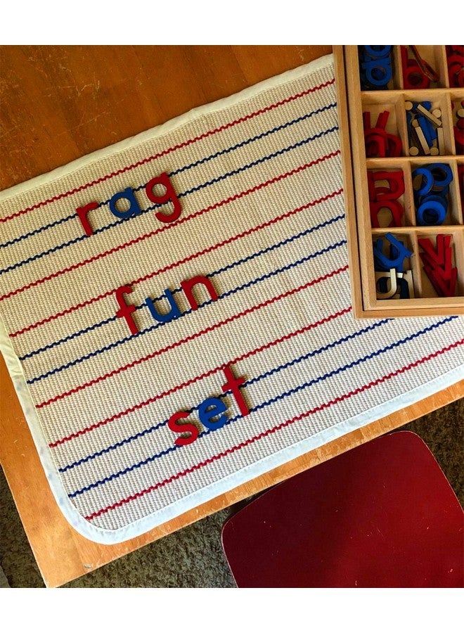 UKELER Kids Rug Montessori Mat Children Playing Mat for Nursery Cotton Montessori Working Rug Suitable for Uppercase Letters, 23.6''×31.5'', Stripes - Image 2