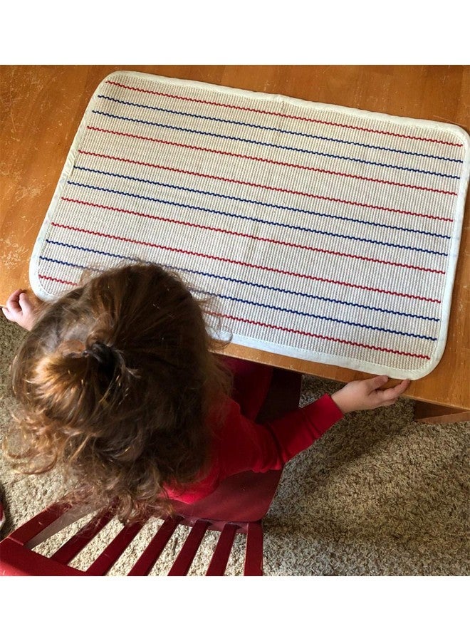 UKELER Kids Rug Montessori Mat Children Playing Mat for Nursery Cotton Montessori Working Rug Suitable for Uppercase Letters, 23.6''×31.5'', Stripes - Image 1