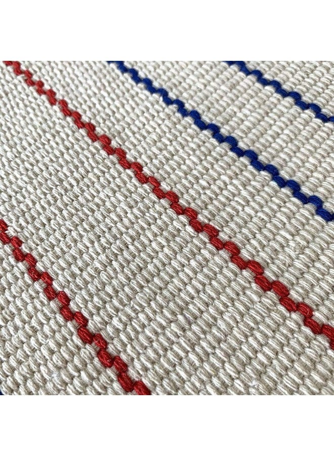 UKELER Kids Rug Montessori Mat Children Playing Mat for Nursery Cotton Montessori Working Rug Suitable for Uppercase Letters, 23.6''×31.5'', Stripes - Image 4