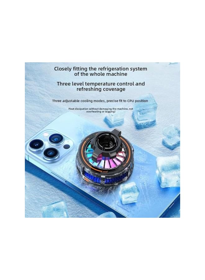 Green Tiger Magnetic Car Phone Mount, Vacuum Suction Phone Holder with Cooling Fan, 360° Rotatable RGB Backlit Mounts for Car, Office Desk, Dashboard, Smooth Surfaces, Universal Phone Accessory (Black) - Image 4