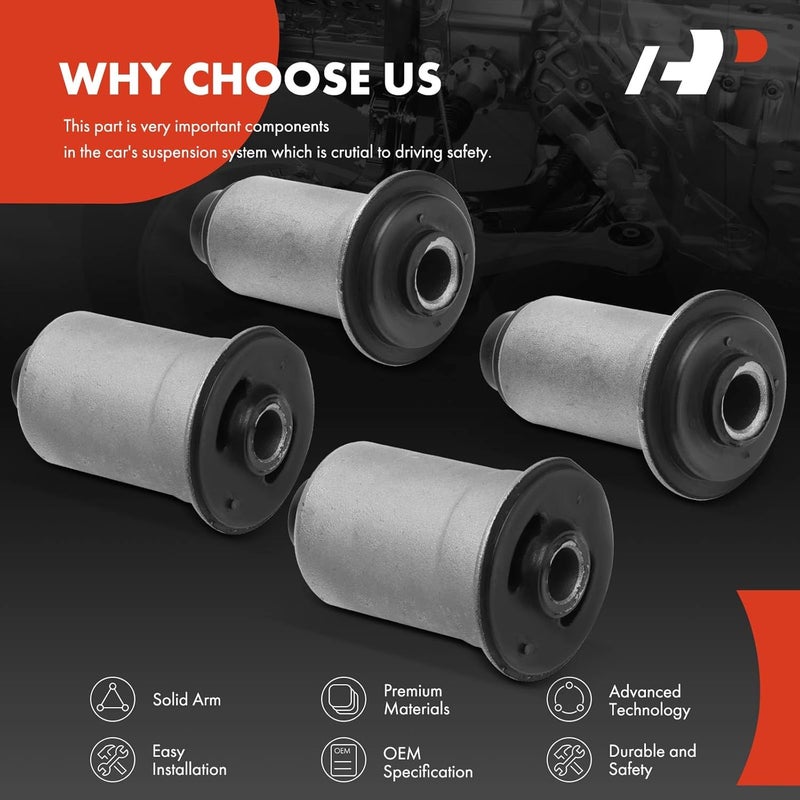 A-Premium 4 x Front Lower Control Arm Bushing Kit for Dodge Ram 1500, 2500, 3500 (2002-2005) RWD - Image 5
