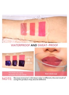 lakerain Lip Stain Peel Off Lip Stain Light Pink Peel Off Lip Color Stain Lipstick Long Lasting Lip Stain Peel Off Sweat Proof Waterproof Highly Pigmented Matte Lipstick Liquid Peel Off Lip Tint 10ml 03  - Image 5