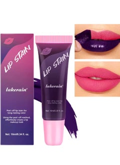lakerain Lip Stain Peel Off Lip Stain Light Pink Peel Off Lip Color Stain Lipstick Long Lasting Lip Stain Peel Off Sweat Proof Waterproof Highly Pigmented Matte Lipstick Liquid Peel Off Lip Tint 10ml 03  - Image 1