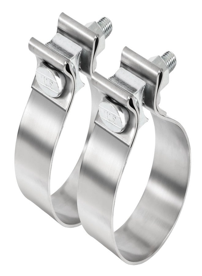 TIROL Exhaust Clamp Narrow Band 304 Stainless Steel (2.25 2 1/4 exhaust clamp 2pcs) - Image 1