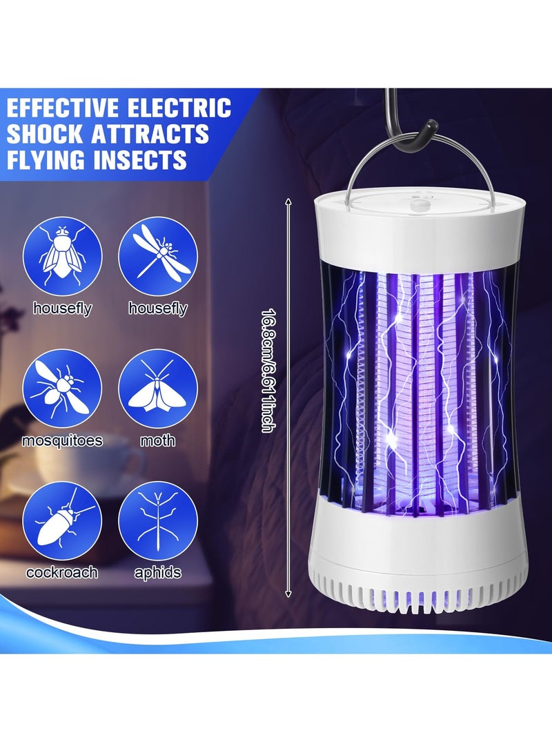 SOLARAE Mosquito Killer Lamp Indoor, Portable Bug Zapper Light Fly Killer, 1500V UV Attraction Lighted Mosquito Lamp Trap, USB Electric Rechargeable Mosquito Killer for Outdoor, Home, Patio, Camping - Image 2