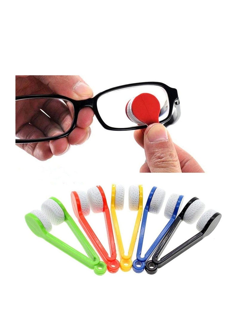 Captaintech 10 Pcs Mini Sun Glasses Eyeglass Microfiber Spectacles Cleaner Brush Cleaning Tool,Random Color，Mini Tool Glasses brush - Image 1