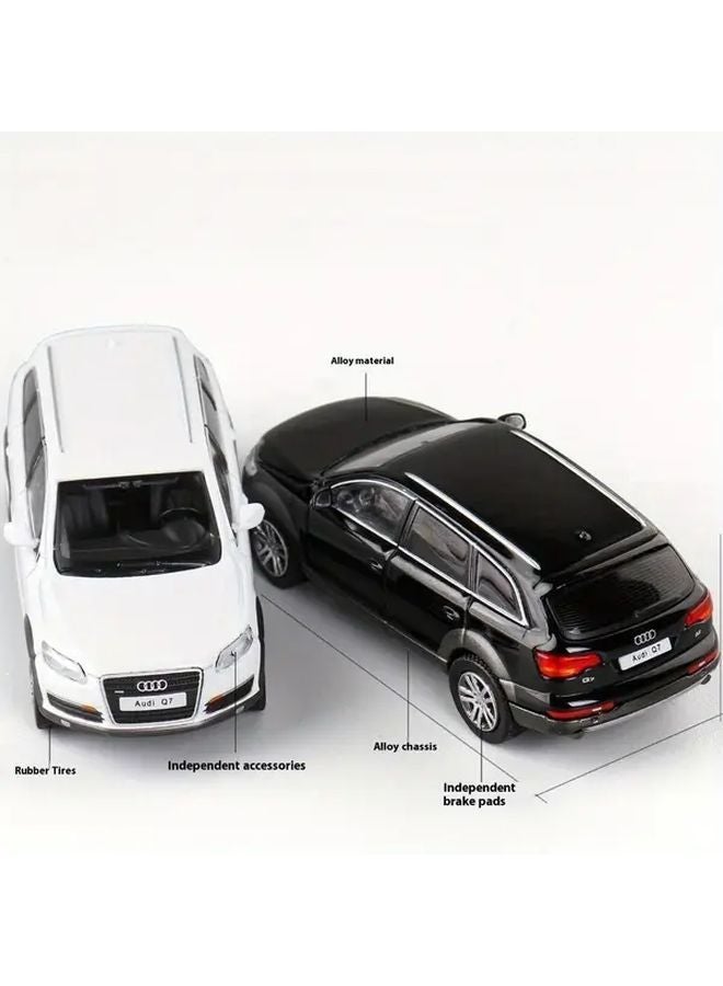 Black Audi Q7 FSI Quattro 2008 1 64 Scale Diecast Model Alloy Car Toy - Image 4