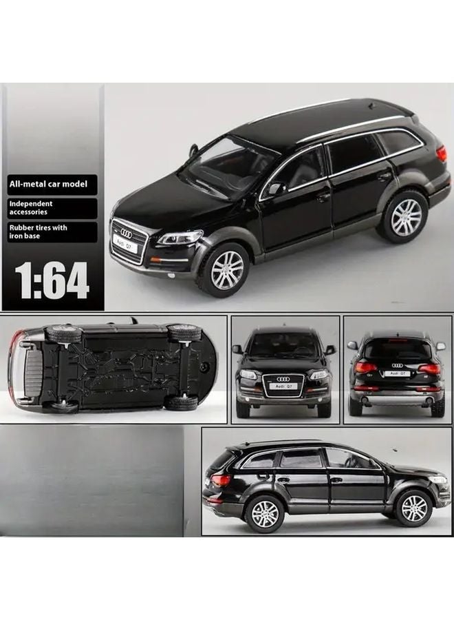 Black Audi Q7 FSI Quattro 2008 1 64 Scale Diecast Model Alloy Car Toy - Image 1