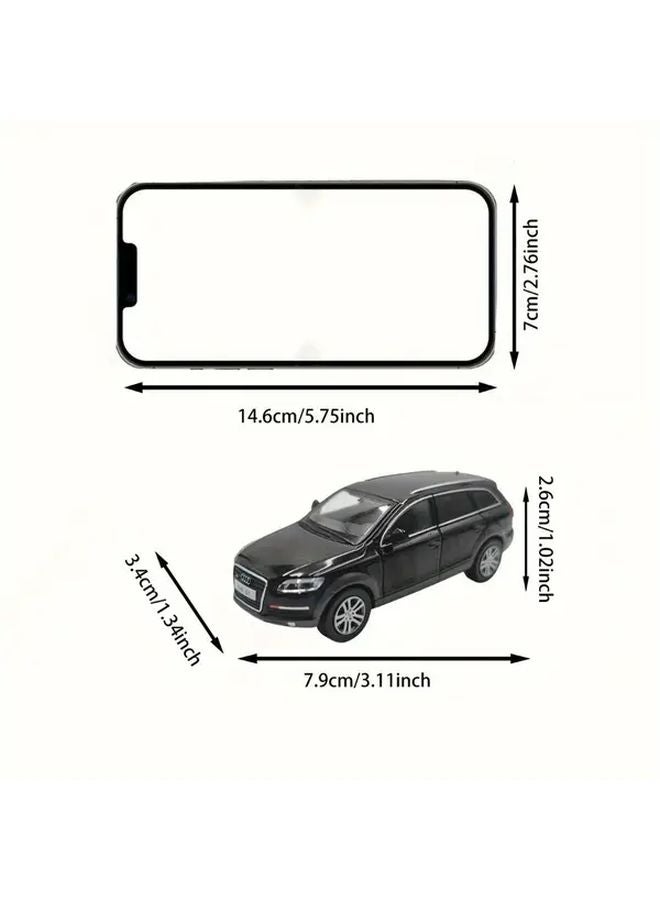 Black Audi Q7 FSI Quattro 2008 1 64 Scale Diecast Model Alloy Car Toy - Image 3