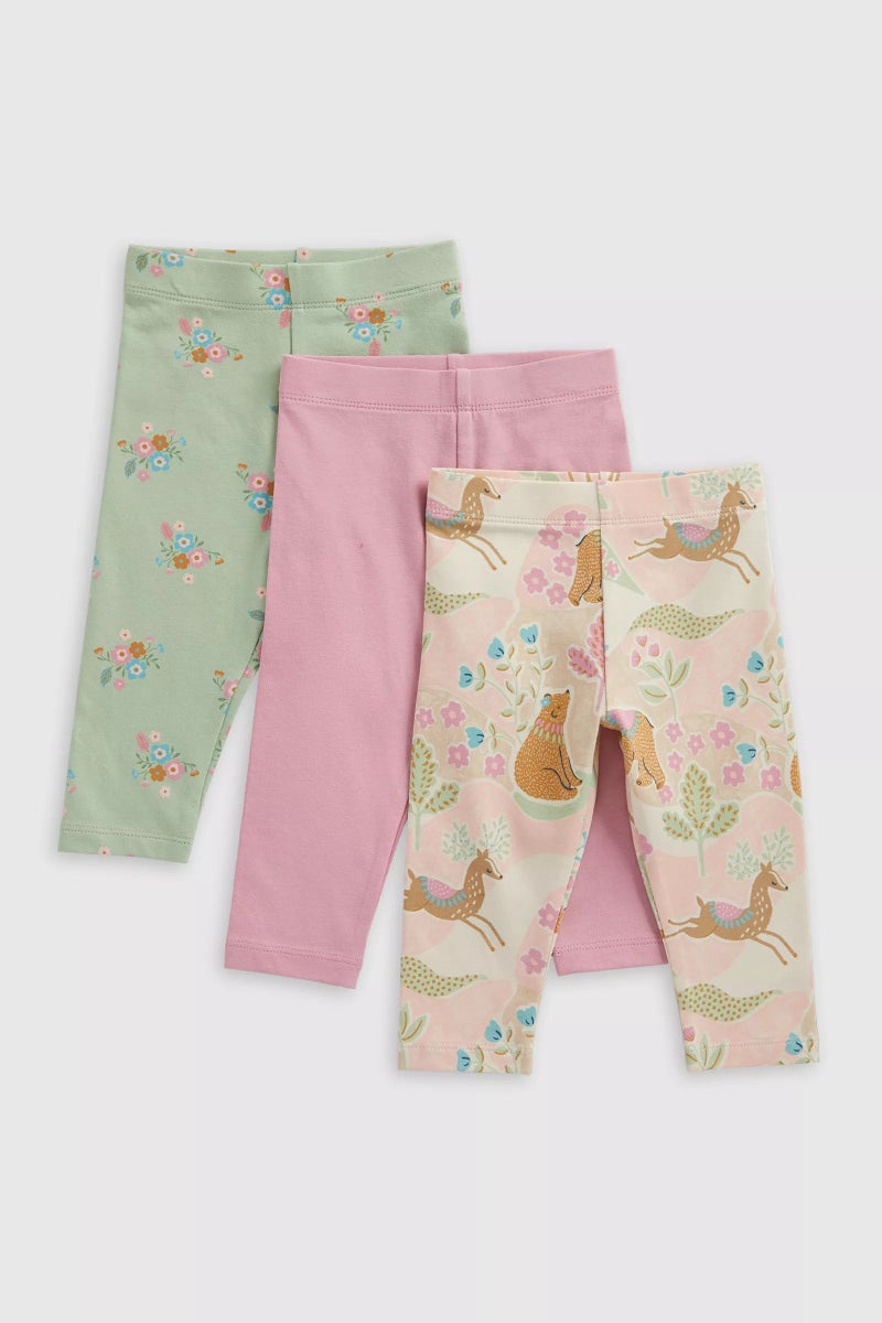 mothercare Woodland Leggings - 3 Pack