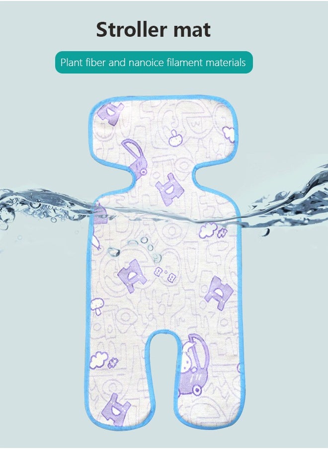 Occuwzz Baby Stroller Cooling Pad, Stroller Artifact, Baby Car Seat Cooling Pad, Summer Universal Ice Silk, Suitable for Baby Strollers and Car Seats  - Image 4
