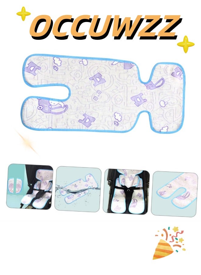 أوكيوز وسادة تبريد عربة الأطفال، قطعة أثرية لعربة الأطفال، وسادة تبريد مقعد سيارة الأطفال، حرير جليدي صيفي عالمي، مناسب لعربات الأطفال ومقاعد السيارة - Image 2