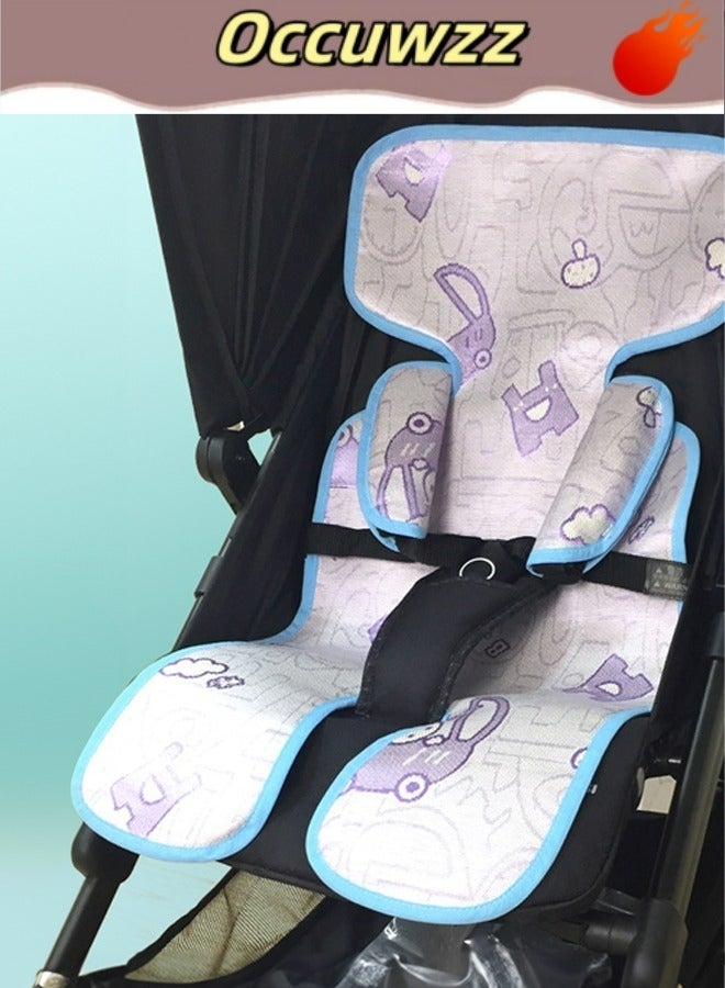 أوكيوز وسادة تبريد عربة الأطفال، قطعة أثرية لعربة الأطفال، وسادة تبريد مقعد سيارة الأطفال، حرير جليدي صيفي عالمي، مناسب لعربات الأطفال ومقاعد السيارة - Image 1