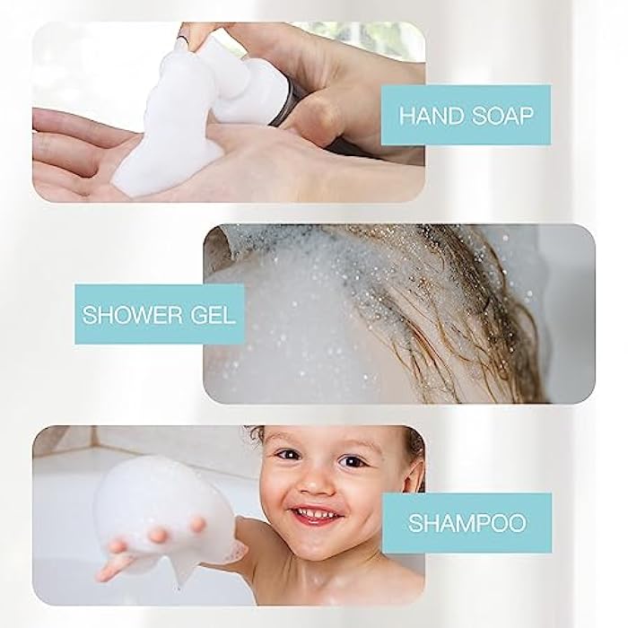 owlyee 2oz Foam Bottle (3PCS) with Brush, Empty Foaming Pump Dispenser for Hand Soap, Lash Cleanser, Shampoo to Travel (60ml, Green) - Image 4