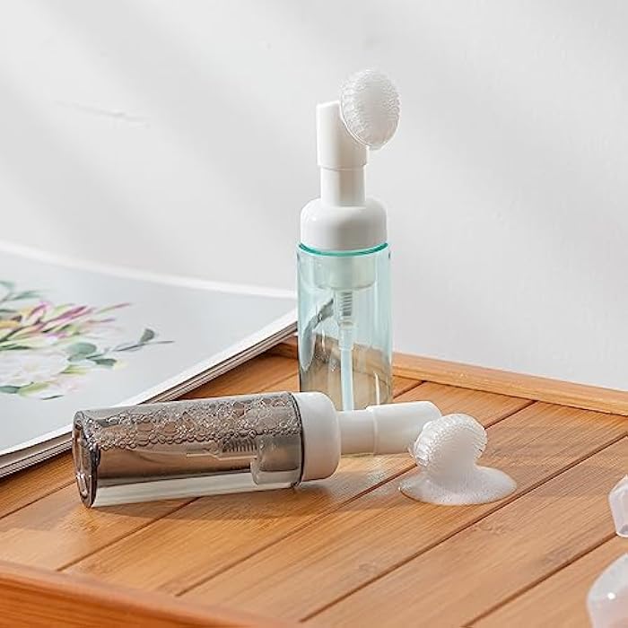 owlyee 2oz Foam Bottle (3PCS) with Brush, Empty Foaming Pump Dispenser for Hand Soap, Lash Cleanser, Shampoo to Travel (60ml, Green) - Image 5