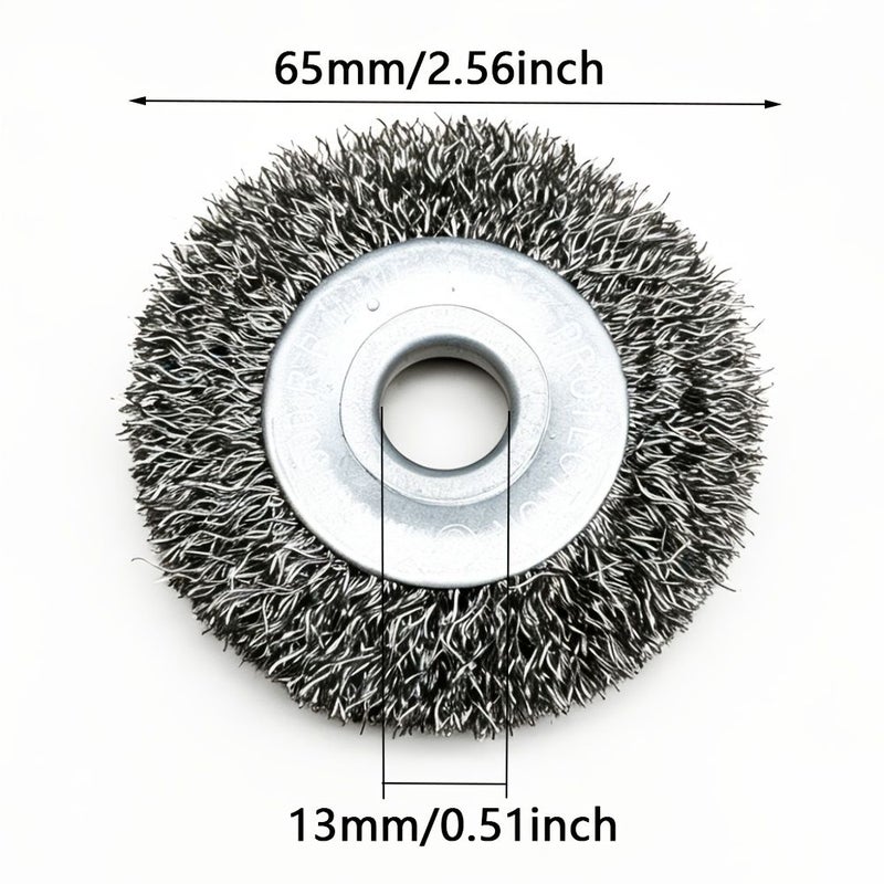 2.56 Inch Steel Wire Wheel Brush For Angle Grinder Rust Removal - Image 2