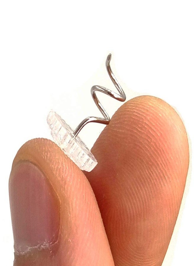 GALAOMA 200 pcs Transparent Plastic Head Screw Nail for Upholstery and Fixed Blankets Sofa Sets Clear Heads Twist Pins Slipcovers Bedskirts - Image 4