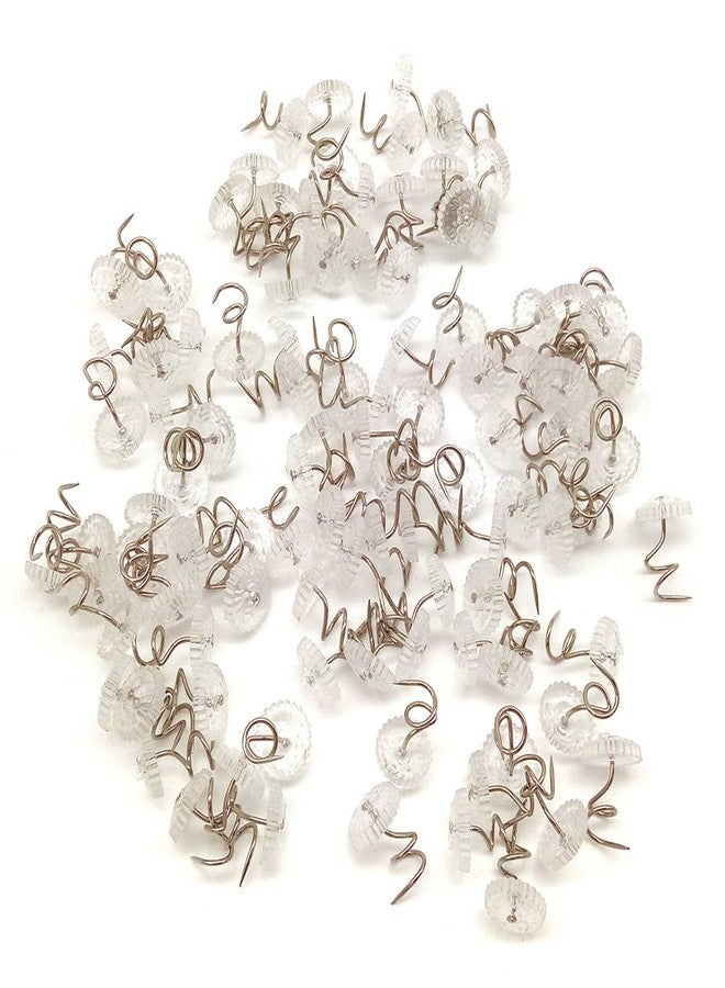 GALAOMA 200 pcs Transparent Plastic Head Screw Nail for Upholstery and Fixed Blankets Sofa Sets Clear Heads Twist Pins Slipcovers Bedskirts - Image 3