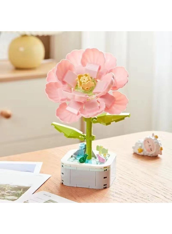 Miniature Building Blocks Flower Building Blocks Set, Artificial Flower Plant Series, Suitable for Home Decoration, Creative Gifts for Adult Women, Build a Perfect Gift for Your Lover - Image 1