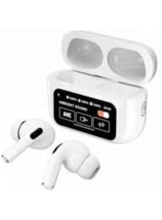 Pro 2 Plus (2nd Generation) A9 In-Ear Headphones: ANC earphones with excellent sound experience, touchscreen, wireless, white color. - Image 2