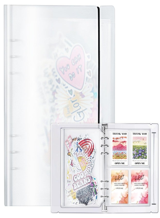 tutata A5 Sticker Collecting Book, Sticker Storage Album with 45 Binder Sleeves, 5 Sizes, 185 Pockets - Image 1