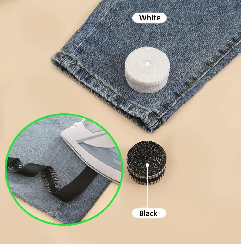 Bukela Iron On Hemming Tape for Pants, No-Sew Fabric Fusing Tape, Instant Hem Tape for Trousers, Jeans, Skirts & Clothes Alteration, Easy Fabric Repair & Quick Fix Tool, 2.5cm x 500cm, 2 Rolls - Image 3