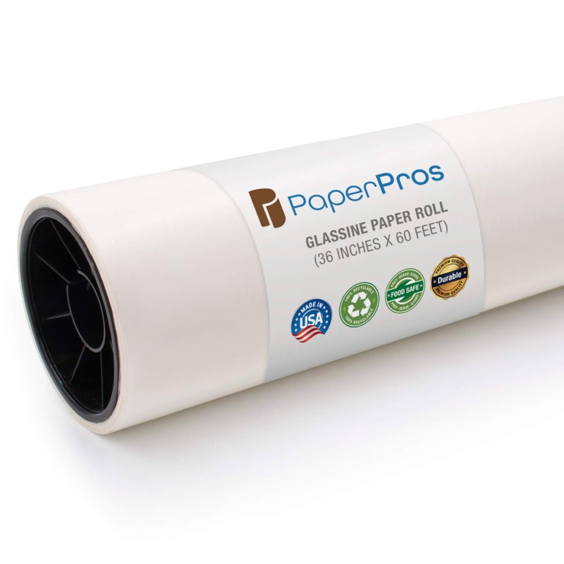 The Paper Factory LLC Acid-Free with a Neutral PH | Protects Art & Photographs | Glassine Paper Roll | 36 inches x 150 feet | by Paper Pros - Image 1